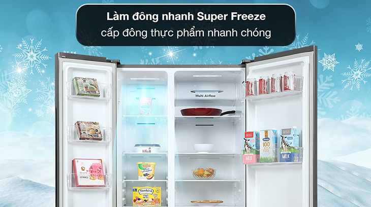 Chọn tủ có công nghệ Super Freeze làm đông cực nhanh giữ trọn vị ngon