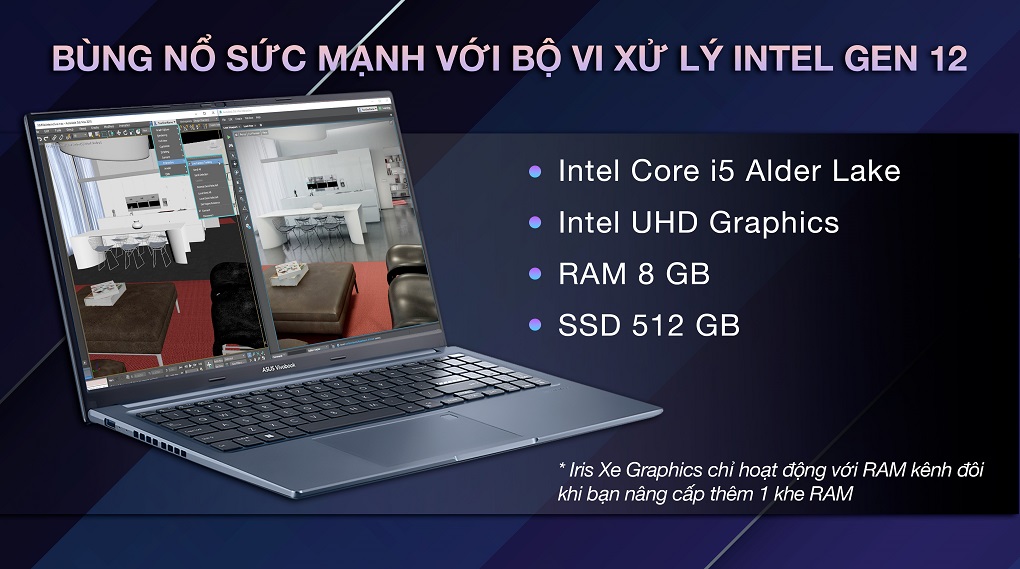Asus VivoBook 15X OLED A1503ZA i5 12500H (L1290W) - Cấu hình